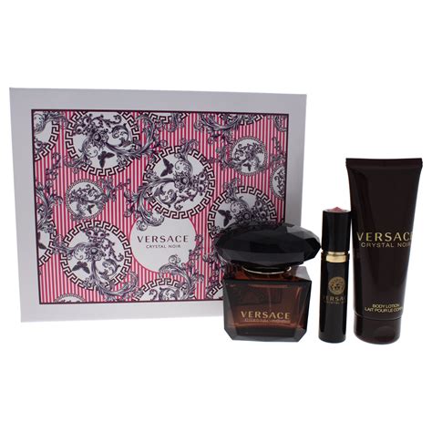 versace crystal noir gift set|versace crystal noir body lotion.